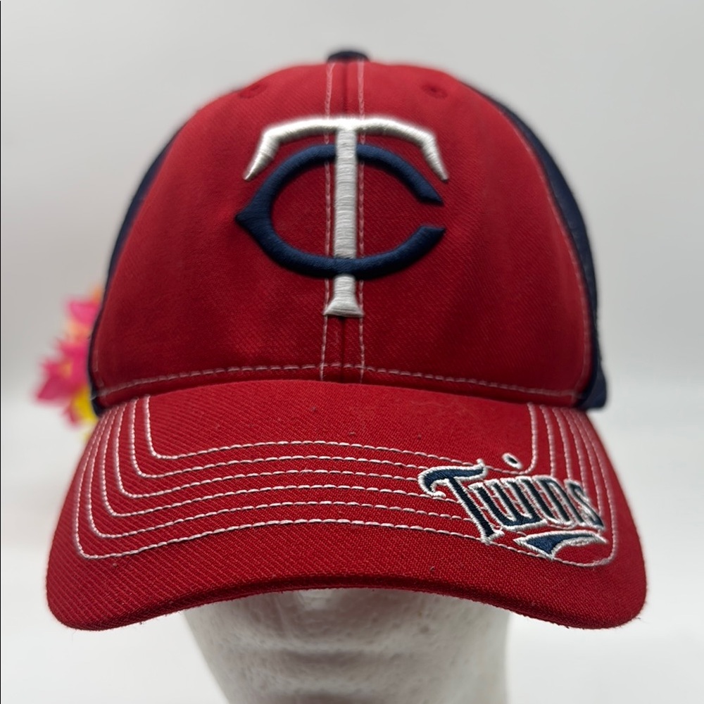 Minnesota Twins Red Baseball Hat with Curved Brim Adjustable HT7706F